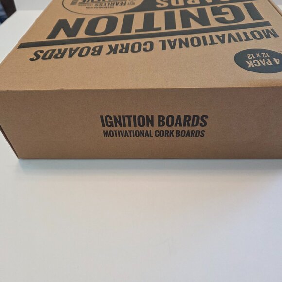 NWT Ignition Boards Motivational Cork Boards – 4 Pack, 12"x12" - Picture 9 of 11